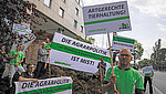 Umweltaktivisten Landwirte